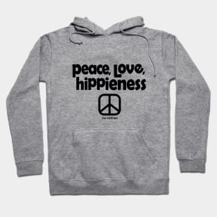 Peace, Love, Hippieness (Black Ink) Hoodie